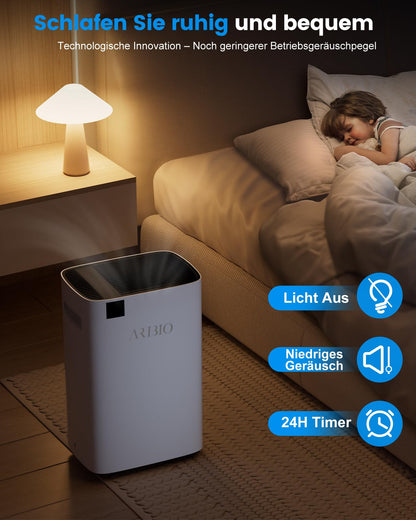 ARIBIO Luftentfeuchter elektrisch 20L/Tag PD08C-20 mit Ablaufschlauch