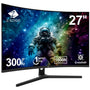 Z-Edge 27 Zoll Curved Gaming Monitor - 300Hz 1ms Full HD. Gekrümmter Bildschirm für extrem schnelle Bildraten und geringe Latenz beim Gaming.