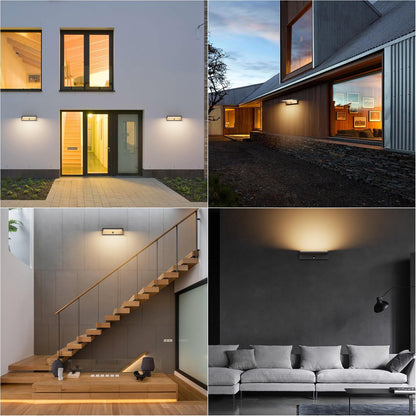 Klighten 45W Aussenwandleuchte - Anthrazit, Warmweiss, Bewegungsmelder