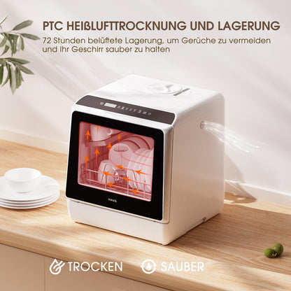 HAVA Tischgeschirrspüler Mini - anschlusslos, 6 Programme