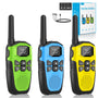 NXGKET Walkie Talkie 3er Set, aufladbar, bis 5 km Reichweite