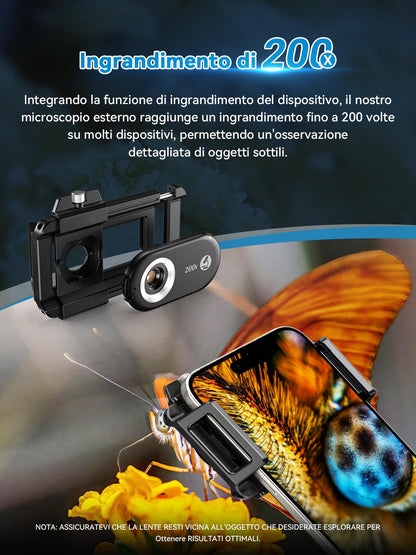 APEXEL 200X Mini-Mikroskop für Smartphone-Kamera