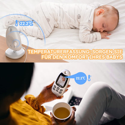 BOIFUN Babyphone mit Kamera VB610, 2-Zoll-Display, VOX und Nachtsicht