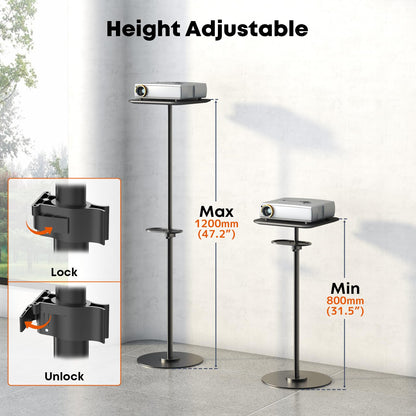 PUTORSEN Beamer Ständer, höhenverstellbarer Bodenständer bis 6 kg