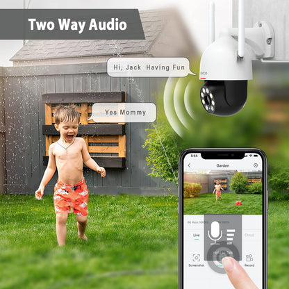 DEKCO 2K WLAN Überwachungskamera Aussen Schwenkbar – 2er Pack
