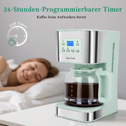 Taylor Swoden Filterkaffeemaschine mit Timer, 1,5 L, 12 Tassen, Grün
