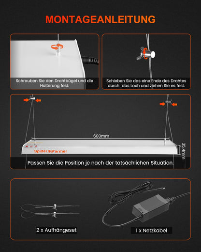 Spider Farmer SF300 Grow Lampe - Vollspektrum 192 LEDs