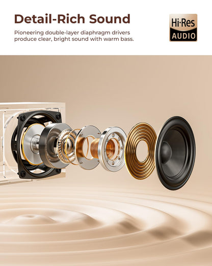 Qlearsoul ONE-S All-in-One Plattenspieler mit Bluetooth - Nussbaum