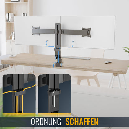 RICOO TS3811 Dual Monitor Halterung – Tischmontage 13-27 Zoll
