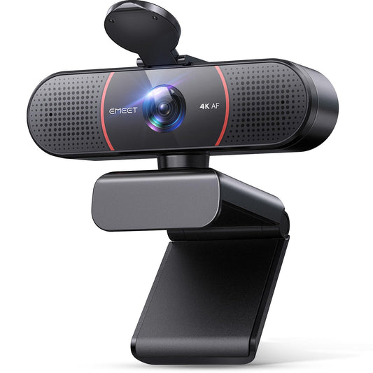 EMEET C960 4K UHD Webcam - Dual Mic, Auto-Lichtkorrektur, Abdeckung