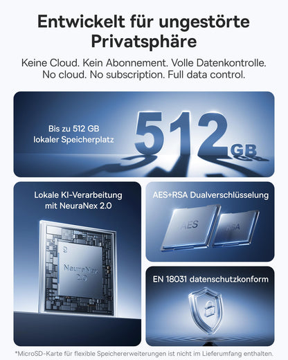 Baseus Security X1 Pro Überwachungskamera aussen, Dual 3K, Solar