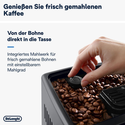 De'Longhi Dinamica Plus ECAM380.95.TB Kaffeevollautomat - Titan/Schwarz