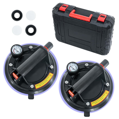 YYDENTOOL Vakuum-Saugheber 2er Set mit Manometer, 220 kg Tragkraft