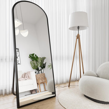 SDXYSTCE Bodenspiegel gewölbt – 165x60 cm Schwarz