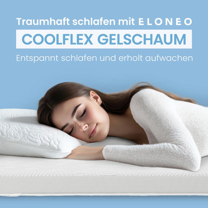 ELONEO Gel Topper 80x200 cm, Matratzentopper aus Gel-Memory-Schaum