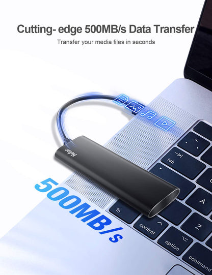 Netac 1TB Externe SSD - USB 3.2 Gen 2 USB C Aluminium