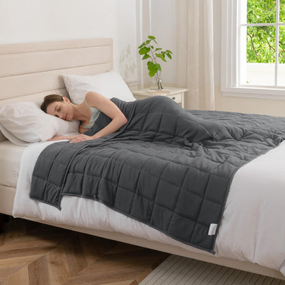 Good Nite Gewichtsdecke Weighted Blanket 6 kg Grau 150 x 200 cm, gesteppte Polyesterdecke