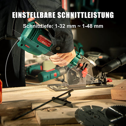 HYCHIKA Handkreissäge 750W – Set mit 3 Sägeblättern 115/125mm