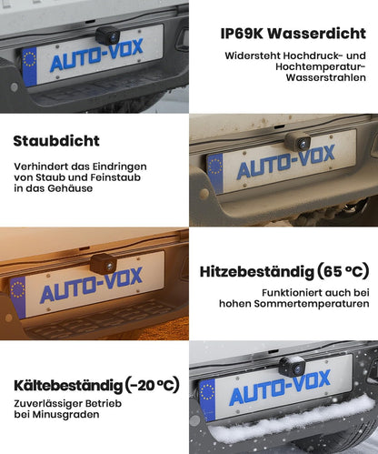 AUTO-VOX Rückfahrkamera System Kabellos 5" 1080P Dual-Channel