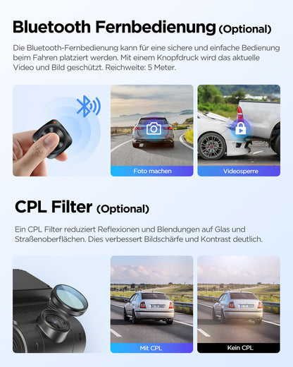 VIOFO A229 Plus Dashcam - 2K Dual WLAN Sprachsteuerung