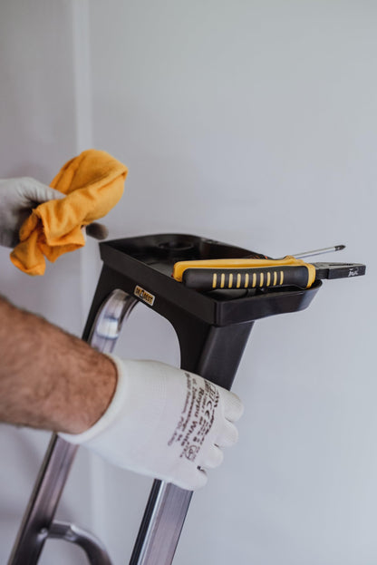 DRABEST PRO Serie Alu Stehleiter – 6 Stufen, klappbar