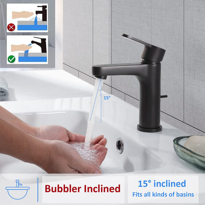 CECIPA MIRAS-B Waschtischarmatur Schwarz mit Zugstange