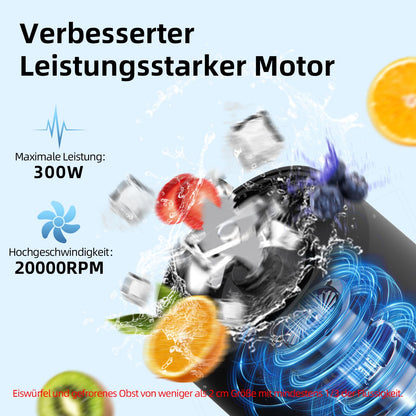 DENOKIN Tragbarer Mixer A8, 700 ml Mini-Standmixer mit Akku