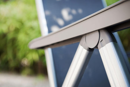 Kettler Basic Plus Advantage Gartenstuhl Hochlehner - Silber/Anthrazit