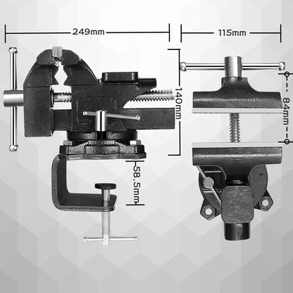 Mehrzweck-Tischschraubstock drehbar 270° - 110mm Spannweite