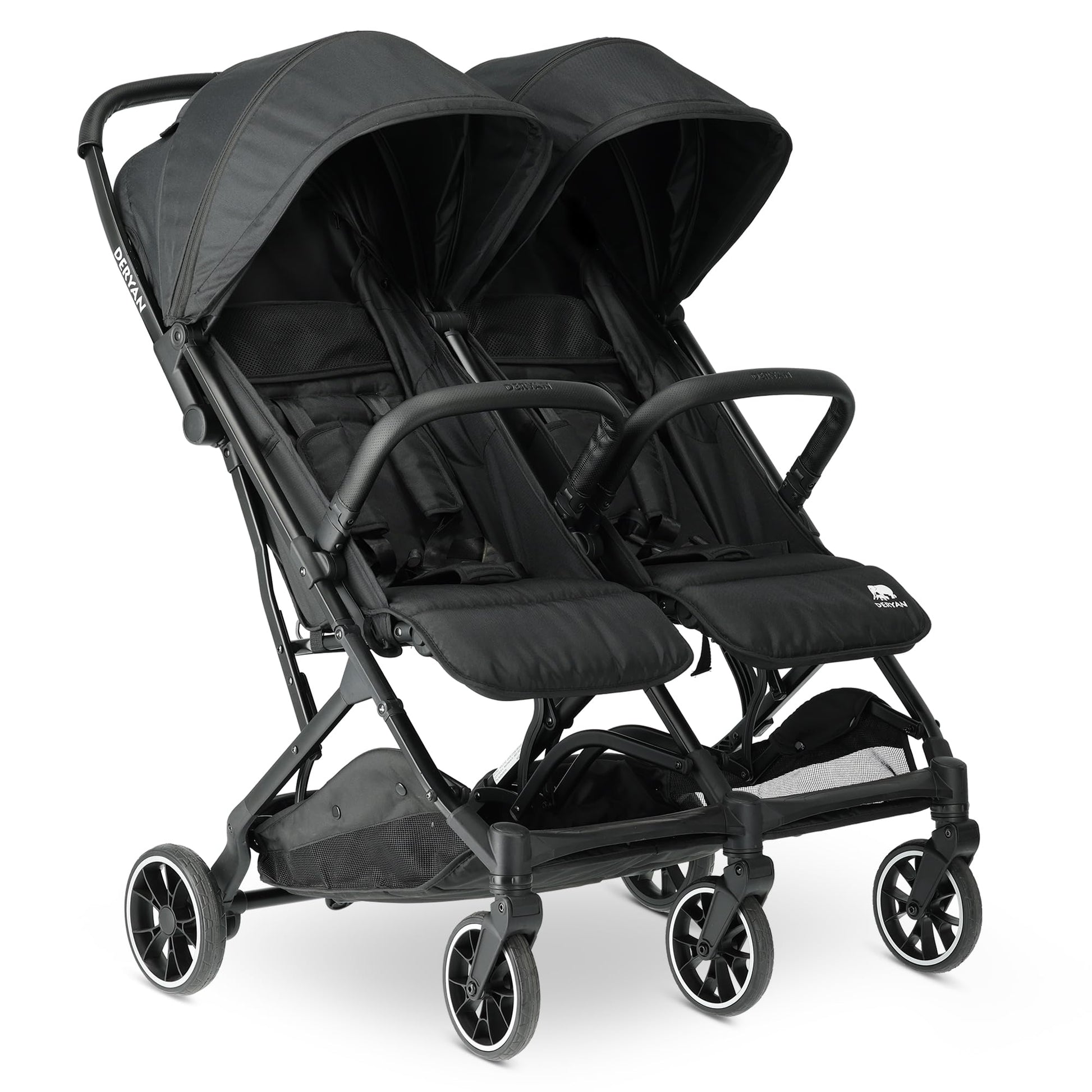 Deryan Rolo X2 Kombi-Buggy 2-in-1 Kompakt - Schwarz. Schwarzer, kompakter Kombi-Buggy zur flexiblen Kindermitnahme.