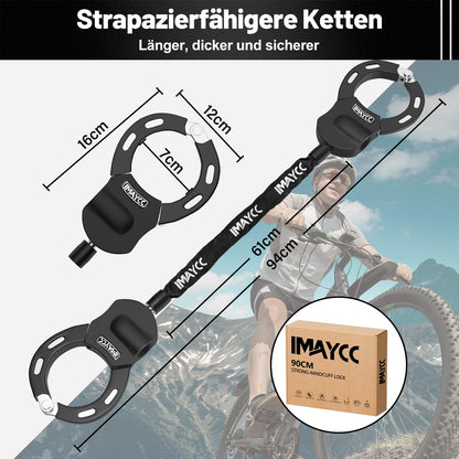IMAYCC E-Scooter Schloss, Handschellenschloss mit Kette, 94 cm