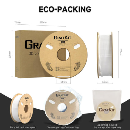 GratKit PETG 3D-Drucker Filament - 1.75mm 6kg Weiss