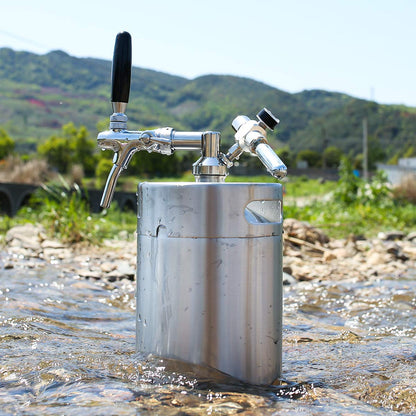 TMCRAFT 5L Minifass Growler Edelstahl-Druckfass System mit Hahn