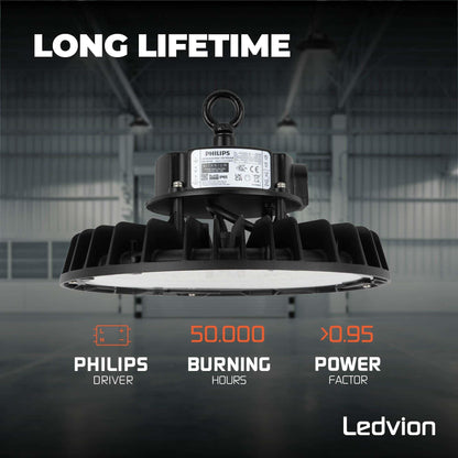 Ledvion UFO LED Hallenstrahler Dimmbar 120-160-200W IP65