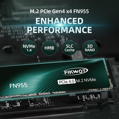 Fikwot FN955 M.2 PCIe Gen4 SSD - 2TB mit Graphene Kühler