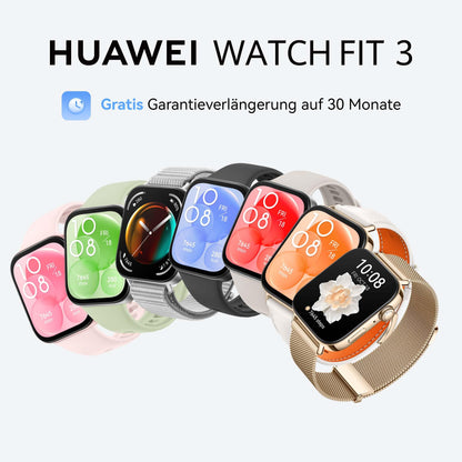 HUAWEI Watch FIT 3 Smartwatch, 1,82 Zoll AMOLED-Display, GPS, Schwarz