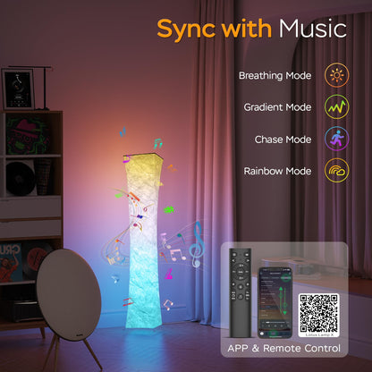 ANTENLICHT RGB LED Stehleuchte – 155 cm mit Musik Sync