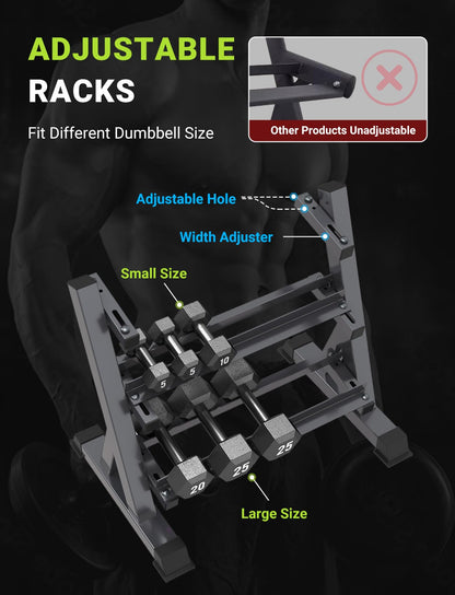Dripex Kurzhantelständer Hantelablage – Einstellbar 500KG
