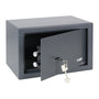 HMF Möbeltresor 49200-11, Safe mit Schlüssel, Stahl, Anthrazit, kompakter pulverbeschichteter Korpus
