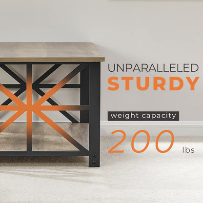 GreenForest Couchtisch Runde Ecke - 100cm Sandeiche