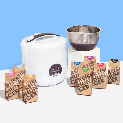 REISHUNGER Basis Reiskocher Starter Set – Weiss Keramik