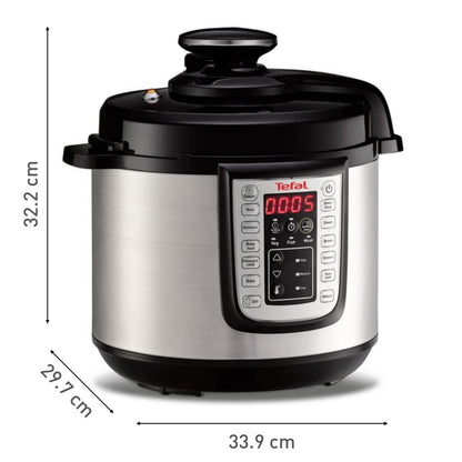 Tefal Fast & Delicious CY505EF0 Multikocher, 6 L, schwarz/Edelstahl
