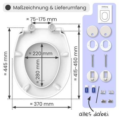 instmaier Alma WC-Sitz mit Absenkautomatik - Oval, Weiss