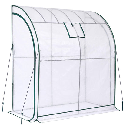 Ohuhu Tomatengewächshaus Anlehngewächshaus 200x100x210 cm Weiss