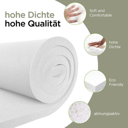 MSS e.K. Topper Schaumstoff Auflage - 200x140x10 cm RG27/45