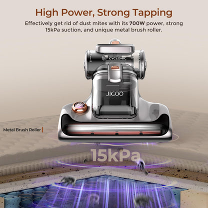 JIGOO T600 Milbensauger mit UV-Licht & Heissluft - 700W