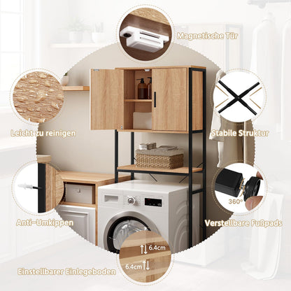 EUGAD Waschmaschinenschrank Badregal – für Waschmaschine WC