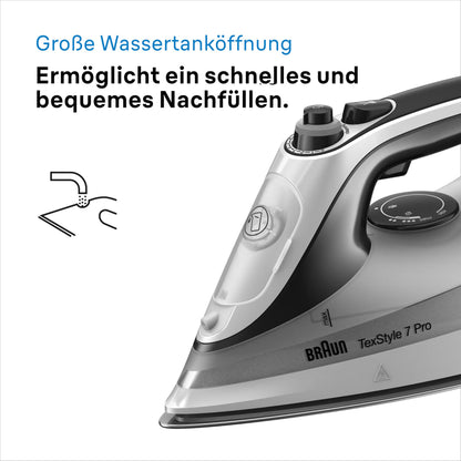 Braun TexStyle 7 Pro Dampfbügeleisen SI 7149 WB, 2900 Watt