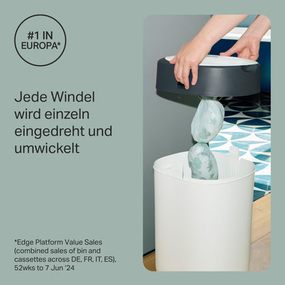 Tommee Tippee Twist & Click Windeleimer, Weiss, 6 Nachfüllkassetten