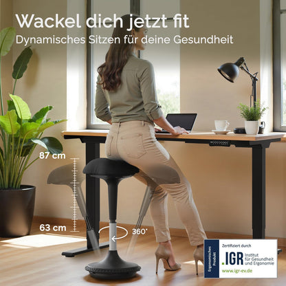 DESKSPACE Wobble Höhenverstellbarer Stehhocker – Original